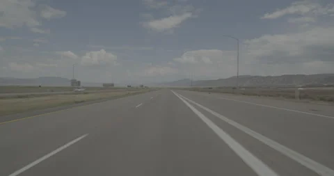 Front driving plate - I-15 at Mile 78 Parowan Stock Footage 288446550