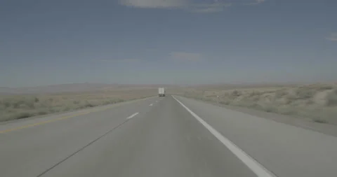 Front driving plate - I-80 at Mile 266, Eureka County Stock Footage 285234709