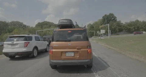 Front driving plate - Ox Road at Highway 286, Greenbriar Vídeo Stock 284881246