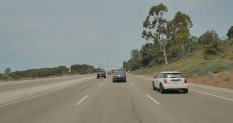 Front driving plate - PCH at Crystal Cove State Park, Newport Beach Stock Footage 101982032