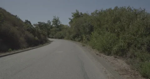 Front driving plate - San Luis Bay Drive at end of the road, Avila Beach Stock Footage 294781793