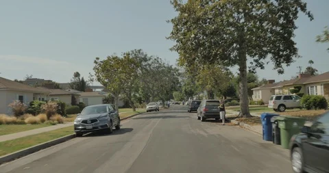 Front driving plate - Sepulveda Blvd at Sardis Ave, Los Angeles Stock Footage 101706791