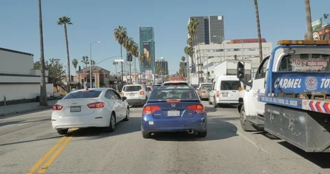 Front driving plate - Sunset Blvd at Gower Street, Hollywood Stock Footage 113753524