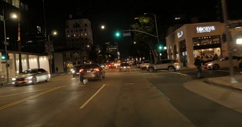 Front driving plate - Sunset Blvd at Seward Street, Hollywood Stock Footage 113771777