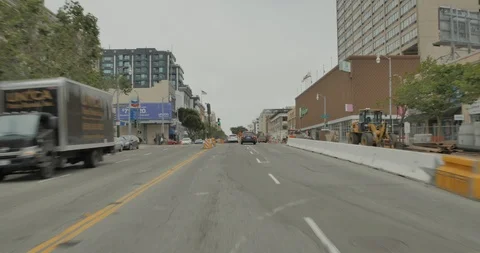 Front driving plate - Van Ness Ave at Bush Street, San Francisco Stock Footage 113835855