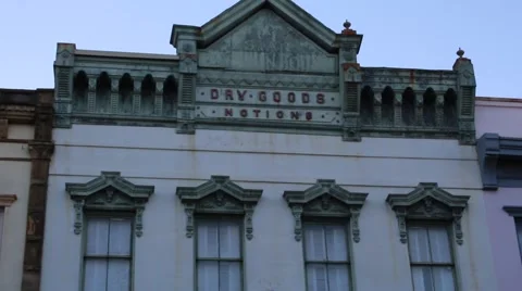 Front of Dry Good Notions building Stock Footage 45563487