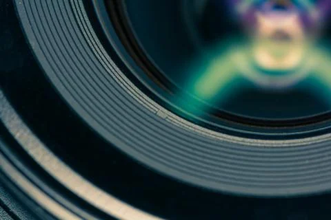 Front element of a camera lens Stock Photos