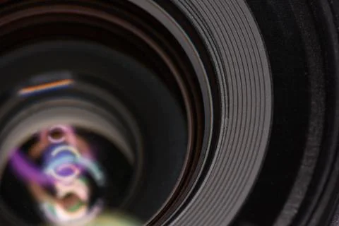 Front element of a camera lens Stock Photos
