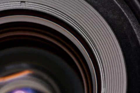 Front element of a camera lens Stock Photos