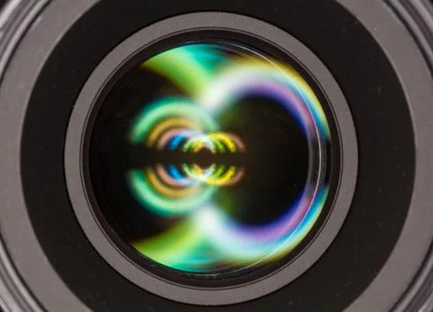 Front element of a camera lens Stock Photos