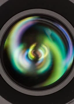 Front element of a camera lens Stock Photos