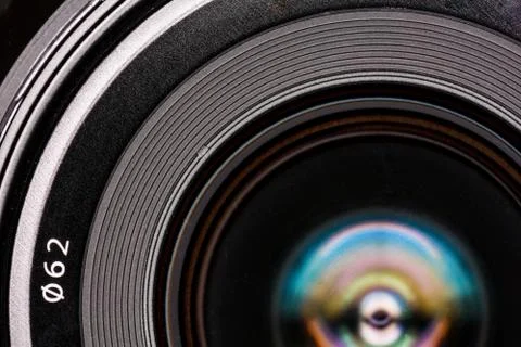 Front element of a camera lens Stock Photos