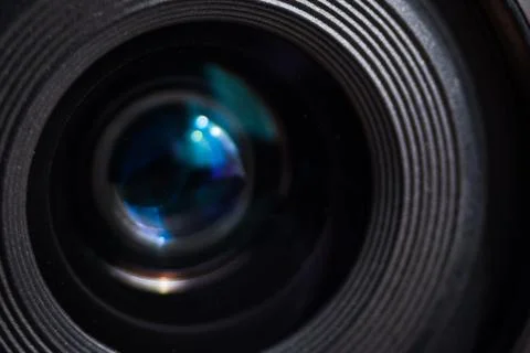 Front element of a camera lens Stock Photos