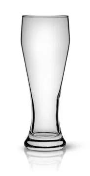 In front empty beer glass Stock Photos