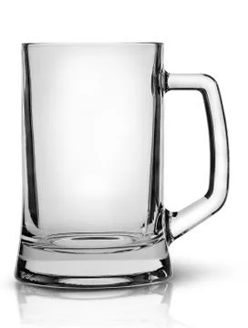 In front empty beer mug Stock Photos