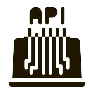 Front end api icon Vector Glyph Illustration Stockillustratie