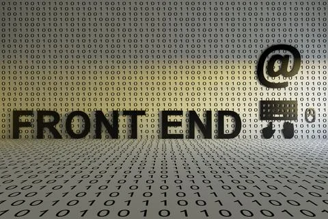 FRONT END concept text sunlight 3D illustration Stock Illustration