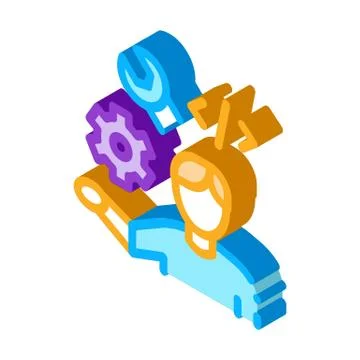 Front end developer isometric icon vector illustration 스톡 일러스트