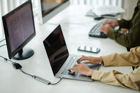 Front End Developer Working Stock Photos