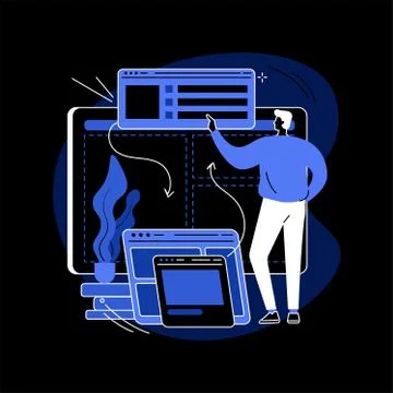 Front end development abstract concept vector illustration. Stock-Illustration