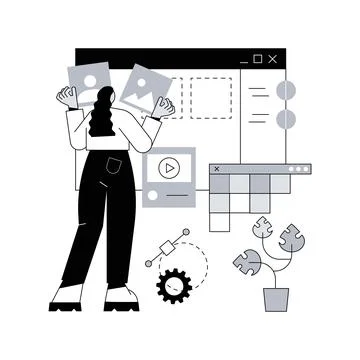 Front end development abstract concept vector illustration. Stock Illustration