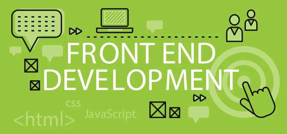 Front end Development Banner Concept Stock Illustration