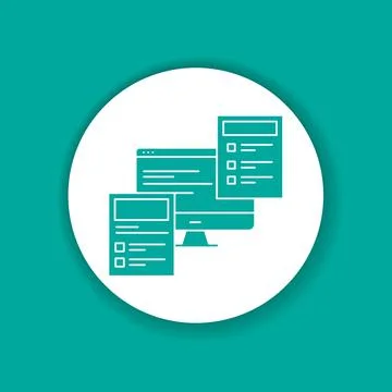 Front-end development color glyph icon. Stock Illustration