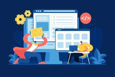 Front end development flat vector illustration Stock-Illustration