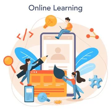 Front-end development online service or platform. Website 库存插图