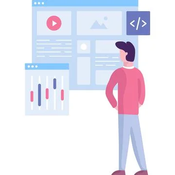 Front end development vector website design icon Stock Illustration