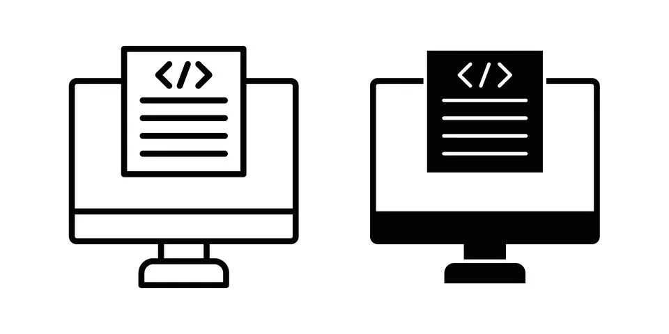 Front end icon set. Vector EPS 10 Stock Illustration