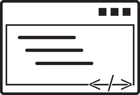 Front end icon on white background. front end sign. flat style. Stockillustratie