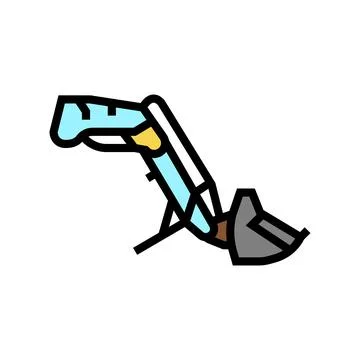 Front end loader farm tool color icon vector illustration Stock Illustration