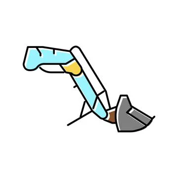 Front end loader farm tool color icon vector illustration Stock Illustration