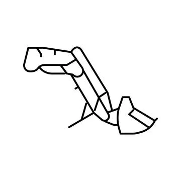 Front end loader farm tool line icon vector illustration Stock Illustration