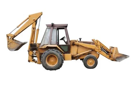 Front end loader isolated on white Stock Photos