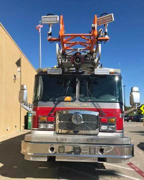 Front end of a new fire engine Stock-Fotos