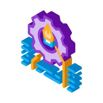Front end working and design isometric icon vector illustration イラスト素材