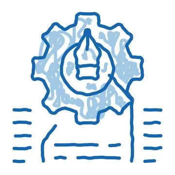 Front end working and design doodle icon hand drawn illustration イラスト素材