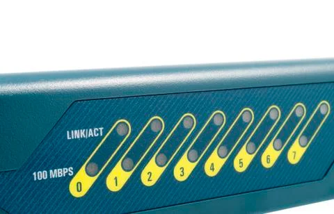 Front Enthernet firewall Stock Photos