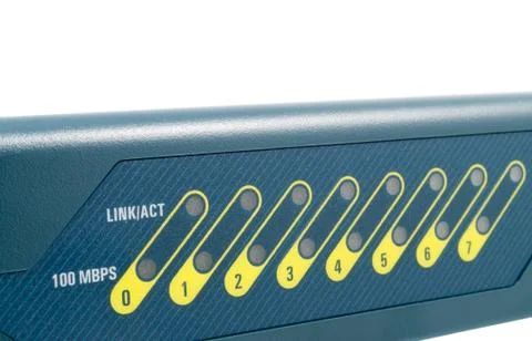 Front Enthernet firewall Stock Photos