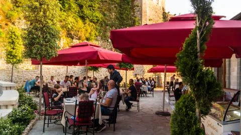 Front entry of Kroi Restaurant Stock Photos