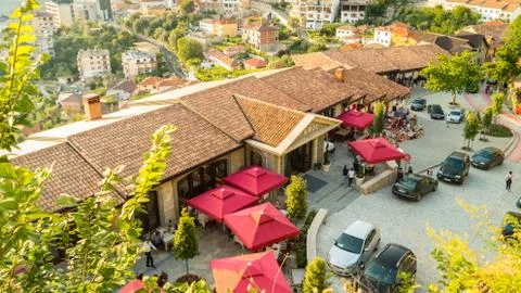 Front entry of Kruja's castle. Stock Photos