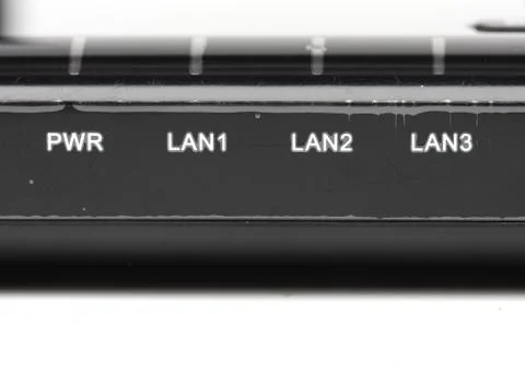 The front ethernet lan router. Stock Photos