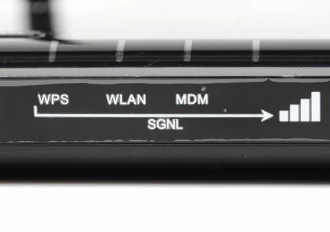 The front ethernet lan router. Stock Photos