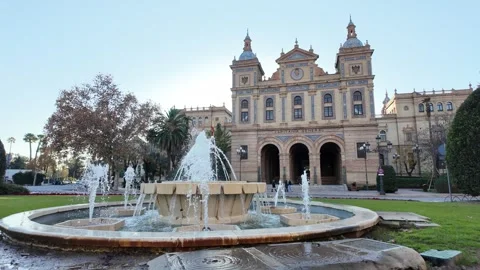 Front facade of the Capitania General building in Seville Stock Footage 296443206