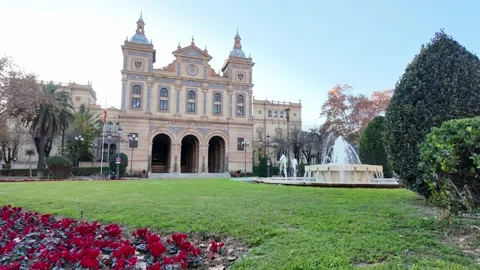 Front facade of the Capitania General building in Seville Stock Footage 296443208