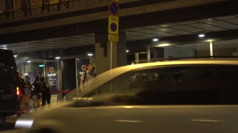 The front façade of a nightclub in the Saturday night in Fredrikinkatu, Helsinki Stock Footage 66257553