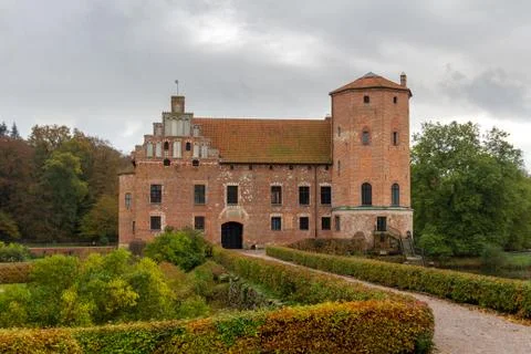 Front facade of Torup castle Stock Photos