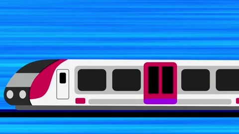 Front Facing Train on Motion Background Stock Footage 335638123
